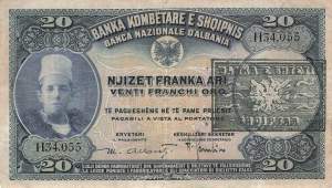 Albanien 20 Franka p12b 1945